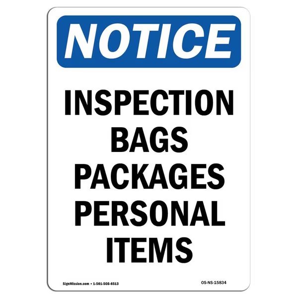 Safety Sign, OSHA Notice, 14